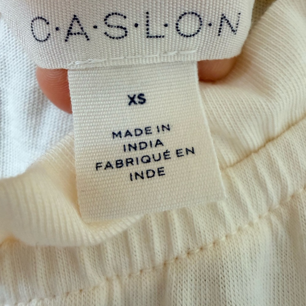 Caslon Ruffle Trim Shift Dress XS Ivory Cream Pristine New With Tags BOHO - Picture 5 of 7
